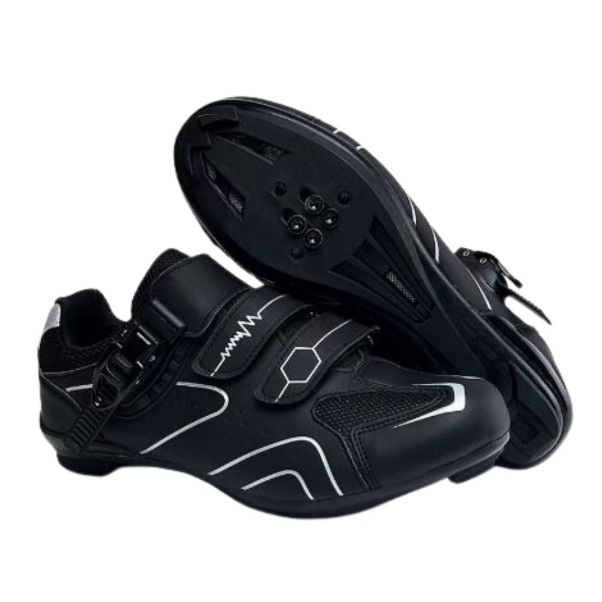 Buty rowerowe unisex z klamrą i sznurowadłami