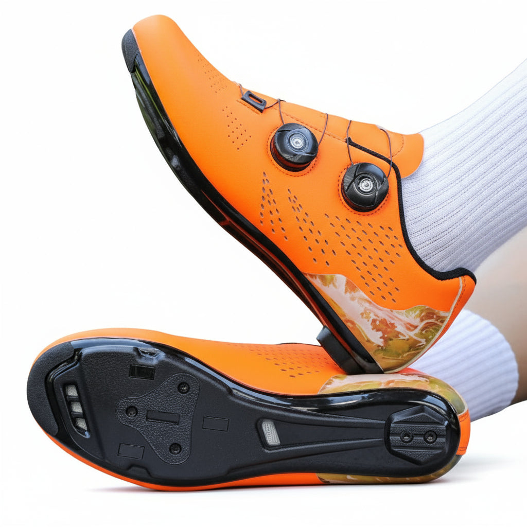 Buty rowerowe na drogę z antypoślizgową podeszwą | Podeszwa do pedałów zatrzaskowych