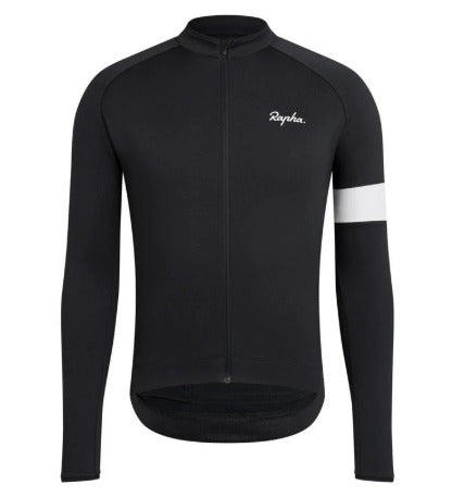 Koszulka kolarska Rapha unisex | Długie rękawy wyściełane polarem do jazdy na rowerze