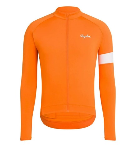 Koszulka kolarska Rapha unisex | Długie rękawy wyściełane polarem do jazdy na rowerze