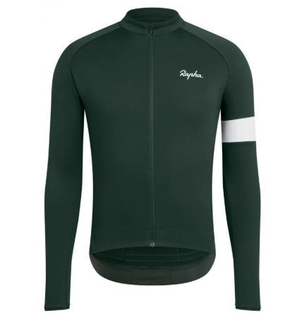 Koszulka kolarska Rapha unisex | Długie rękawy wyściełane polarem do jazdy na rowerze