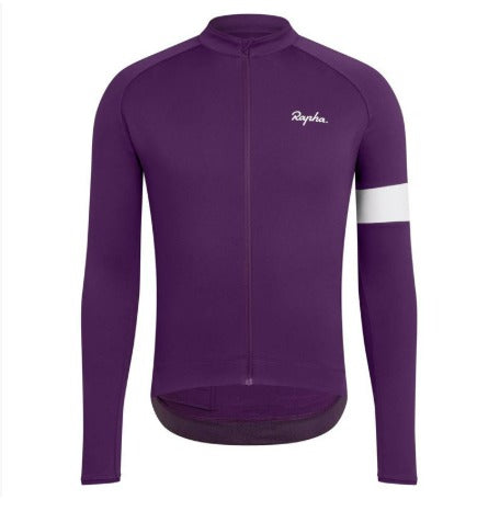 Koszulka kolarska Rapha unisex | Długie rękawy wyściełane polarem do jazdy na rowerze