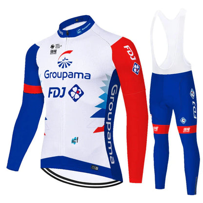 FDJ | Profesjonalny strój kolarski z długimi rękawami