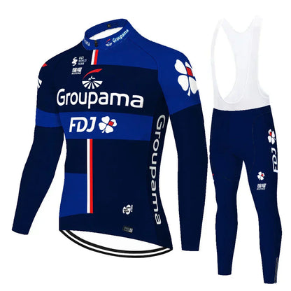FDJ | Profesjonalny strój kolarski z długimi rękawami